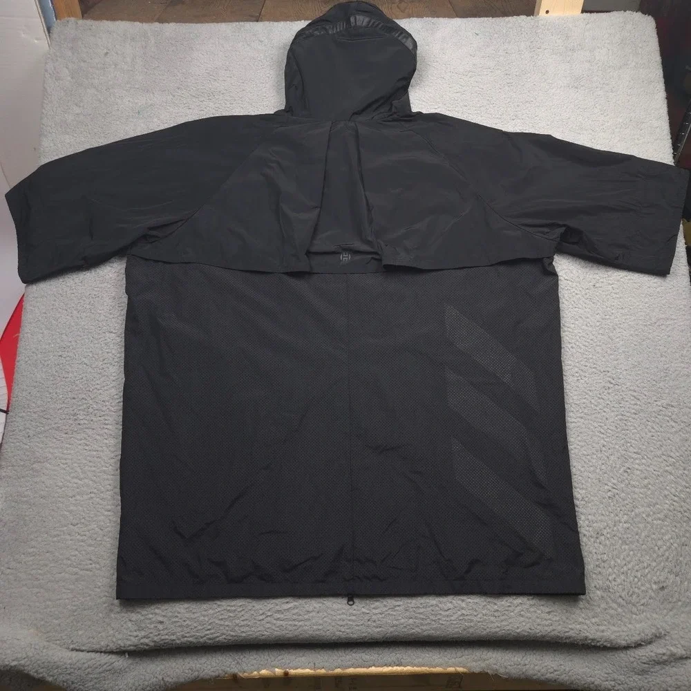 adidas James Harden CrazyX Sport Parka Men 2XL Black 3/4 Sleeve Hooded BP7171
